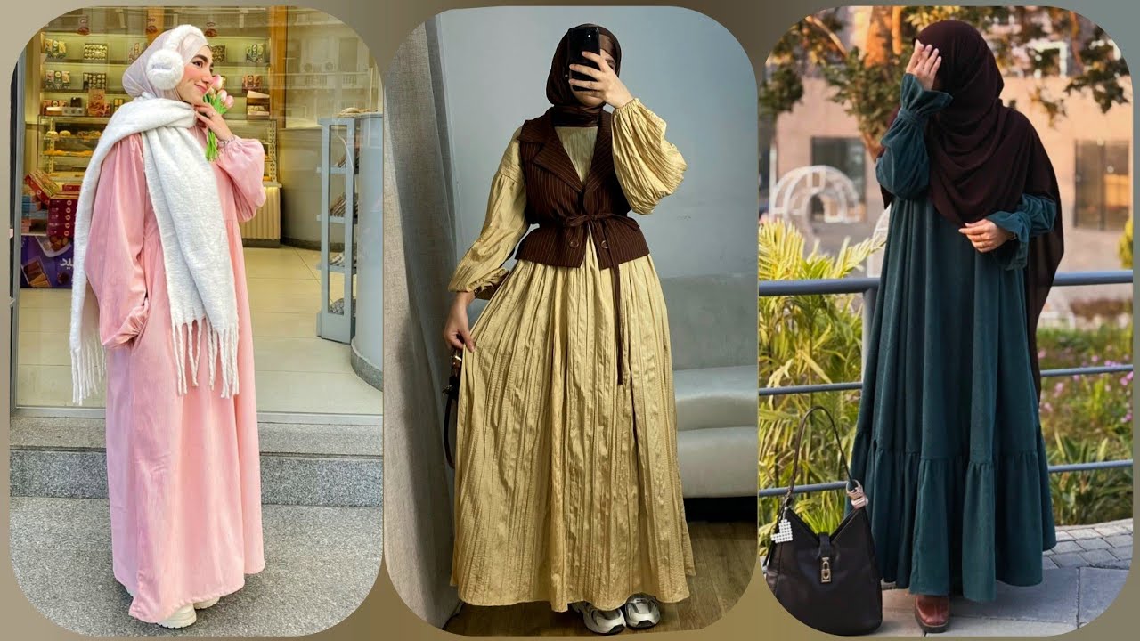 ملابس العيد2026💥🎉أجمل فساتين شتوي2026 للبنات💯🌸💫حجابات شتاء موضة 2026🌧Winter 2026 dresses🌦