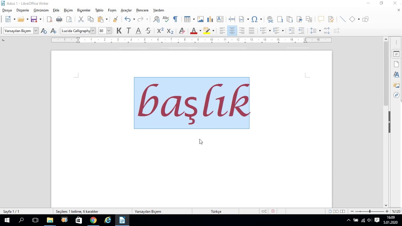 in libreoffice writer in libreoffice writer