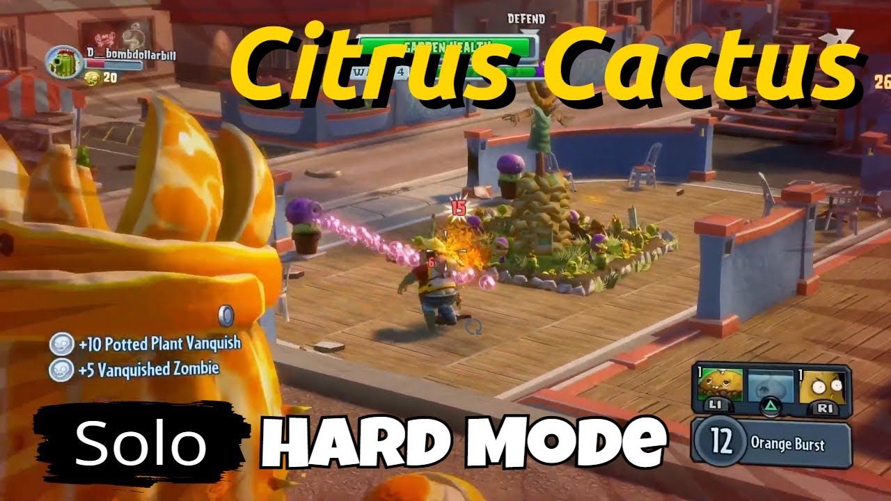 Citrus Cactus Explosive Siege at Chomp Town! Hard Mode Solo Garden