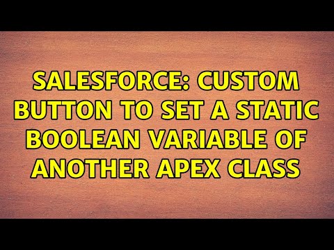 Salesforce: Custom button