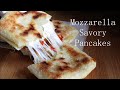 Mozzarella Savory Pancakes Easy Delicious (No-oven)