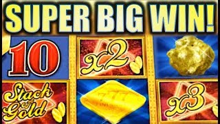 ★SUPER BIG WIN! ★ STACK OF GOLD Slot Machine Bonus (Aristocrat)