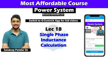 Lec 18 Single Phase Inductance Calculation || Power System || GATE