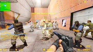 Counter Strike Source - Zombie Escape mod online gameplay on Rainbow Factory map