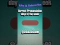 Correct Pronunciation of the week name । English Grammar । day of the week । week name in English ।