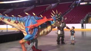 Baby Dragon gets up close and personal with Wells Fargo Center