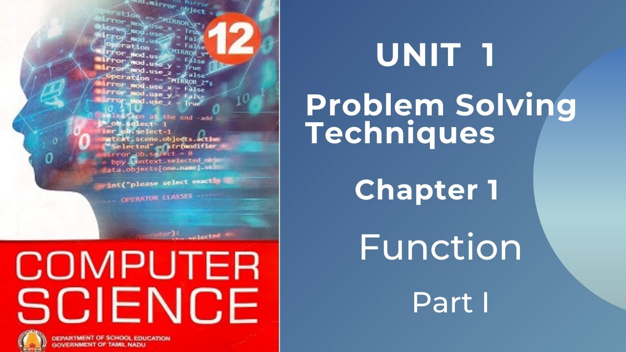 12th Computer Science || Chapter 1 || Function || Part 1 || TN state ...