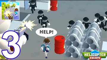 Helicopter Escape 3D - Gameplay Part 3 Level 16 - 21 (android, iOS) by Say games
