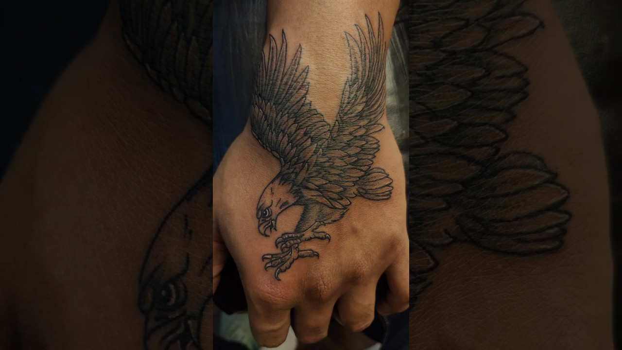 Eagle tattoo design for men hand 