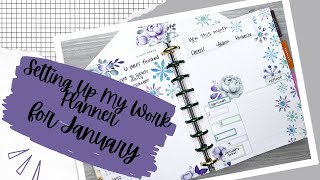 Setting Up My Work Planner For January//Combining a Dashboard and Monthly Layout