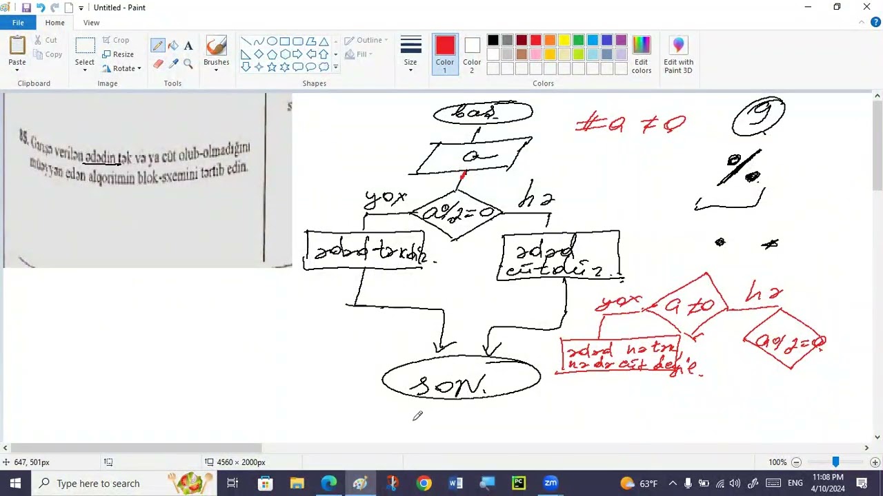 Alqoritm blok sxem qurulması(84-90)#Informatika #Test #toplusu