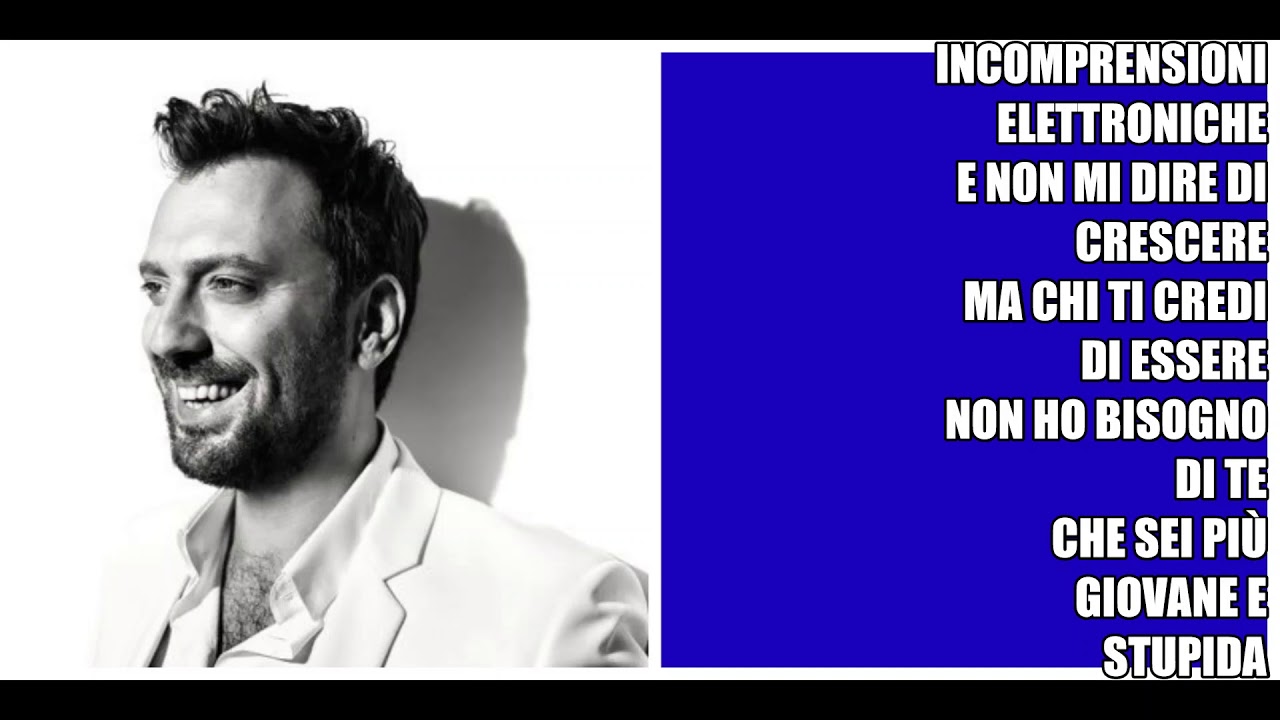 GIOVANE STUPIDA CESARE CREMONINI LETRA YouTube