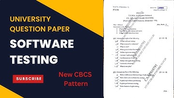 tybsc software testing latest university question paper 2022|| (New CBCS 2019 Pattern)