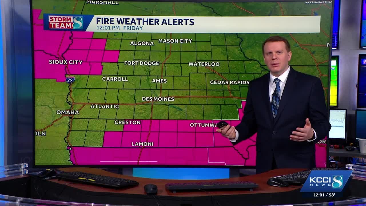 Red flag warnings in southern, northwest Iowa counties - YouTube