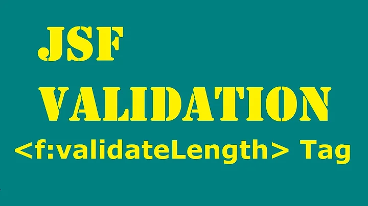 JSF validation f:validateLength tag