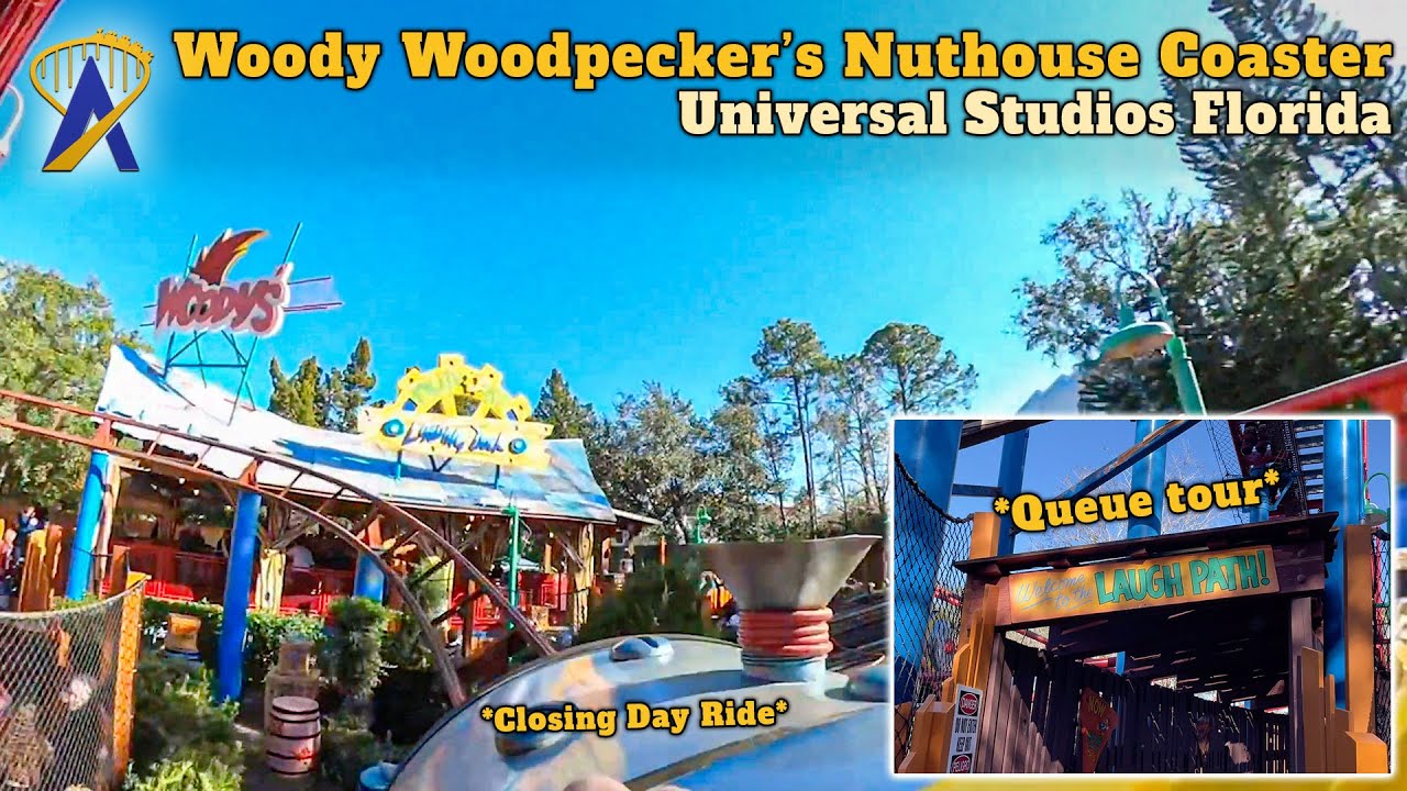 POV Ride and Queue at Woody Woodpecker's Nuthouse Coaster on Final Days