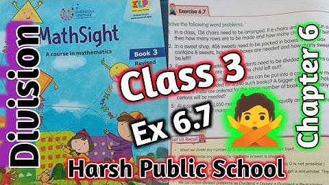 Exercise  Ex 6.6 Chapter 6 Division Class 3 Maths Sight|Chapter 6 Division|Class3Maths|#hpsgurugram