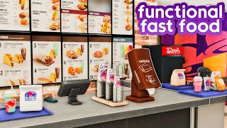 FUNCTIONAL FAST FOOD IN THE SIMS 4! realistic Taco Bell, Chick-fil-A & more