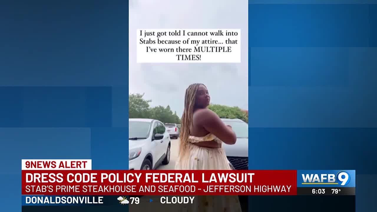 Woman booted from restaurant over dress code policy files federal ...