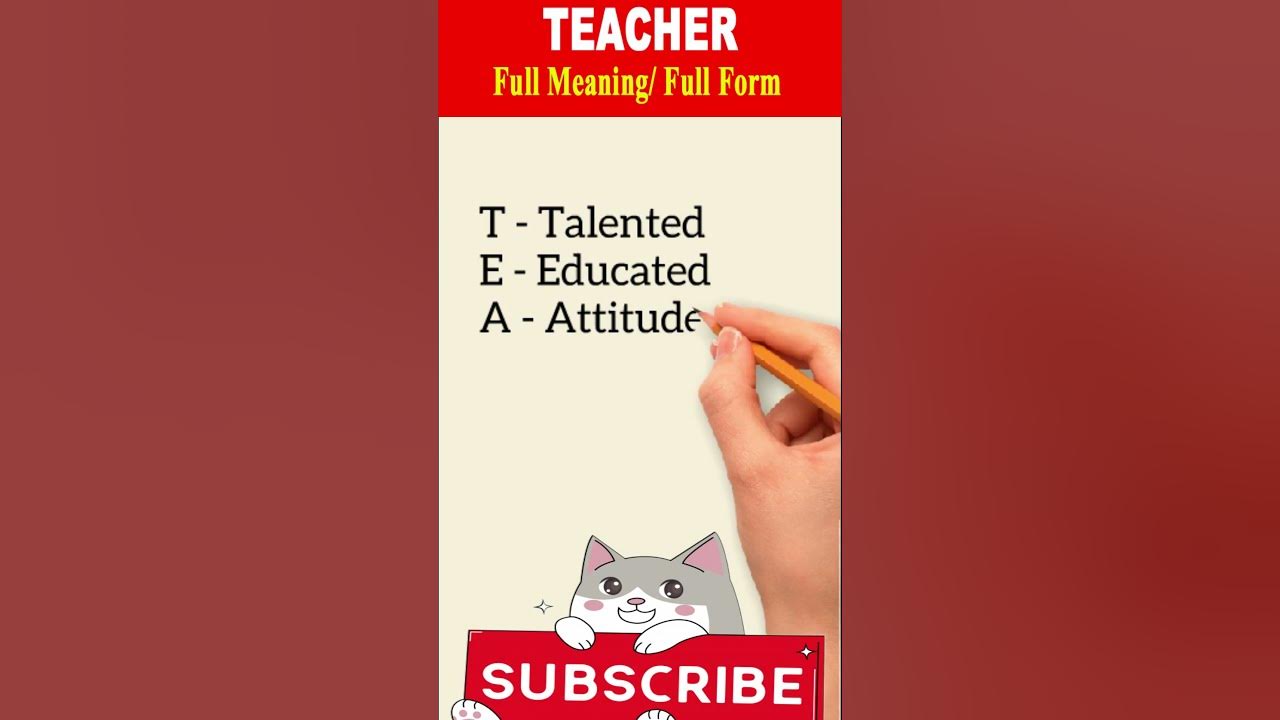 Teacher Full Form Part 2 YouTube teacher-full-form-youtube-ytshort-viralvideo-youtube