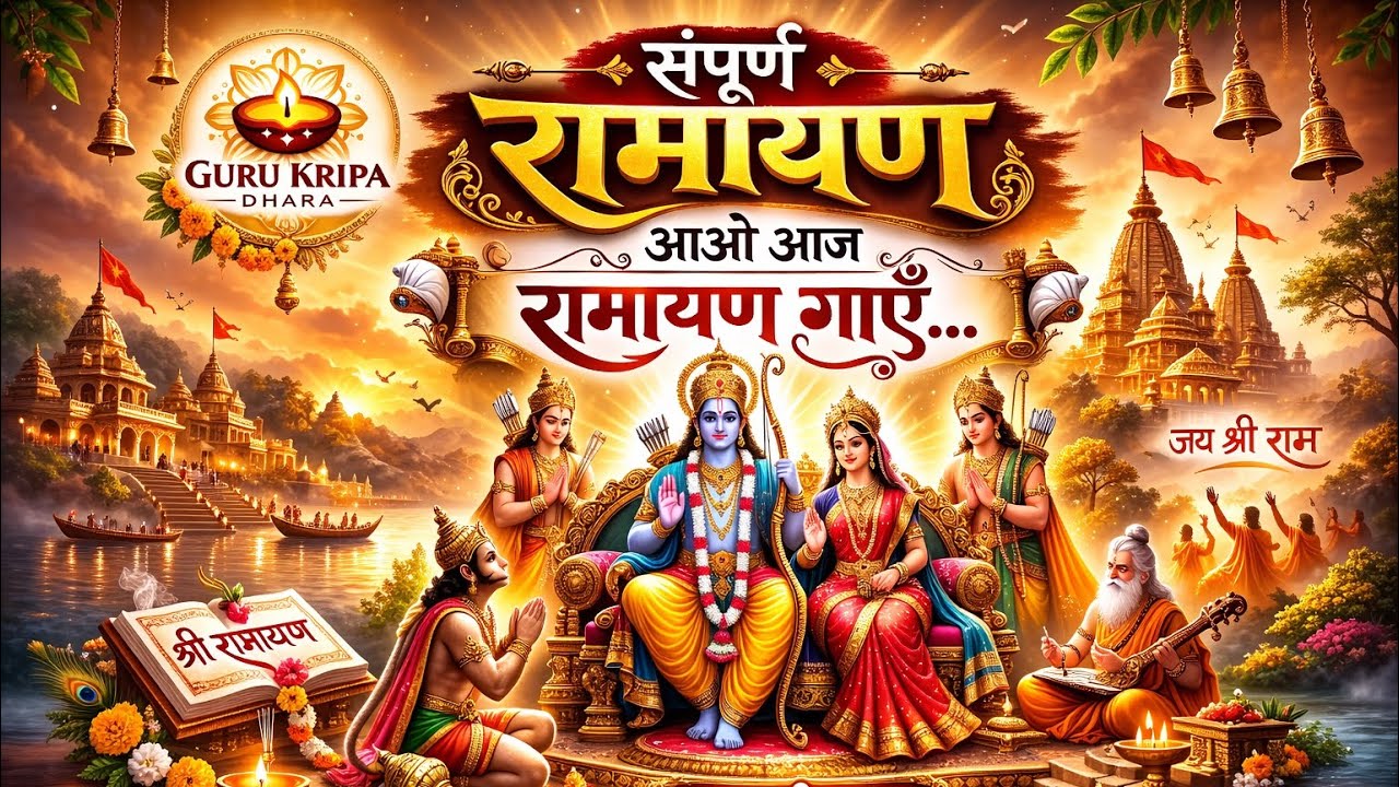 आओ आज रामायण गाएँ | सम्पूर्ण रामायण कथा भजन | Jai Shri Ram | Full Ramayan Song | Guru Kripa Dhara