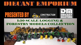 Complete 1:50 Scale Diecast Logging/Forestry Equipment Collection