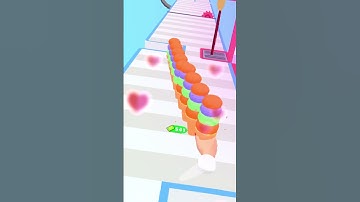 ICE CREAM STACK RUNNER #shorts 7 with yummy yummy song #icecream #gameshorts