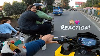 Cute Girl reaction on kawasaki Z900 | part 8 #cutegirlreaction #z900 #girlsreactions #bike #girl