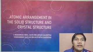 ATOMIC ARRANGEMENT IN THE SOLID STRUCTURE AND CRYSTAL STRUCTURE GROUP S3 MB K1
