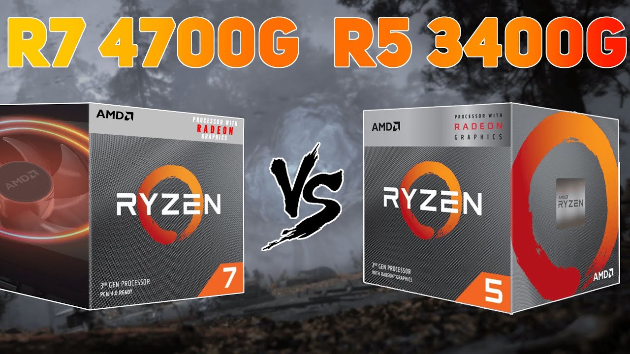 Ryzen 7 4700G vs Ryzen 5 3400G | Vega 8 (new) vs Vega 11 (old) - YouTube