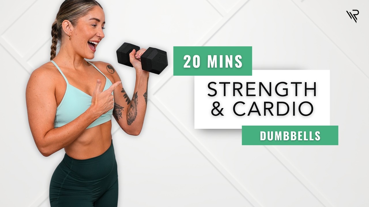 20 Min Full Body Dumbbell Strength & Cardio Workout (No Repeats) - YouTube