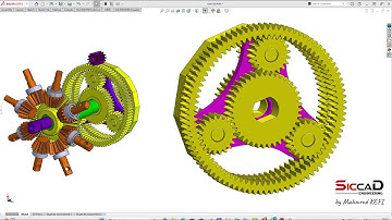 Solidworks Tutorial 68 : Electric TurboProp with Variable Pitch Propellers Part 2 - Gearbox