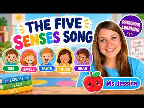 Can You Name All 5 Senses? Toddler Learning Song with Ms Jessica