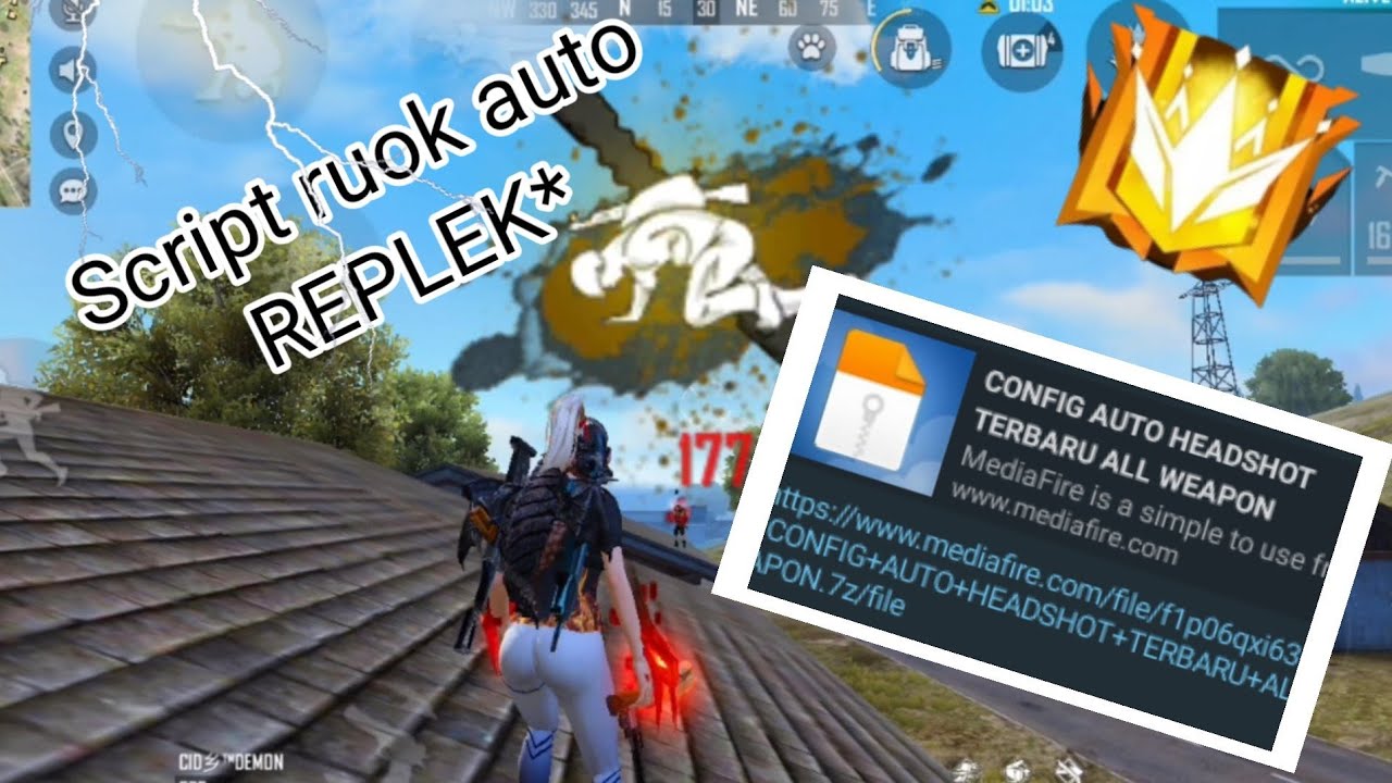 Cobain SCRIPTNYA RUOK FF Auto di kira CHEATER || AIM BOT 90% AIM LOCK 95%