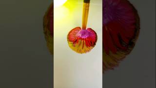 Liquid Gold red choco One Stroke Relax 🎨 Relaxing Satisfying #youtubeshorts #shortsfeed #art #colors