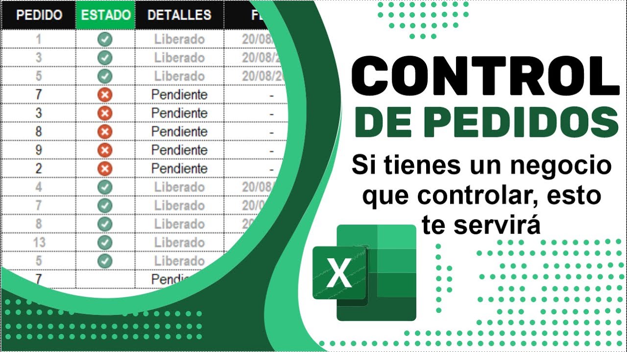 Elaborar un control de pedidos paso a paso en #excel 