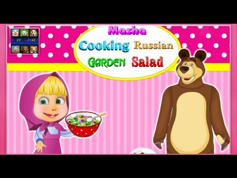 Masha and the Bear - Masha Cooking Russian Garden Salad