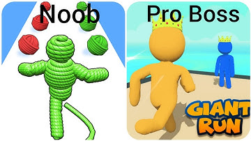 Boss Gameplay Noob Vs Pro Rope Man Vs Giant Rush Max All Levels Android iOS Gameplay LQR45