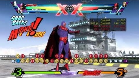 UMVC3: Magneto - Post-Magnetic Tempest Snapback Tech Combo