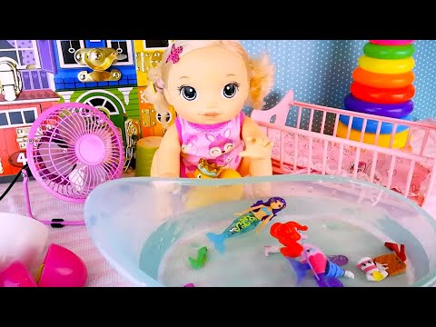 Видео: Сюрприз Игрушки ПОДАРОК МАМЕ День Рожденья Игрушки Для девочек Кукла Пупсик