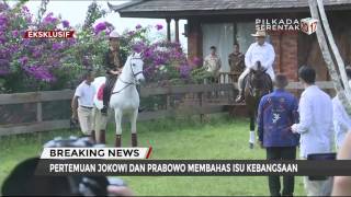 Usai Bertemu, Jokowi dan Prabowo Berkuda Bersama