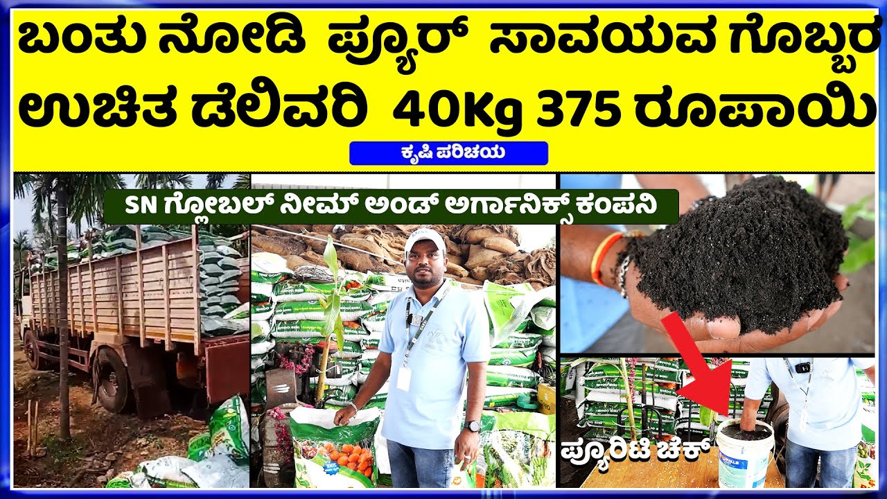 Bhoo Siri Savayava Gobbara  2ರಿಂದ 3 ಕುಂಟಲ್ ಹೆಚ್ಚು ಇಳುವರಿ ಪಡೆಯುವುದು ಗ್ಯಾರಂಟಿ