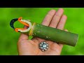 DIY How to make Simple and Powerful Bamboo Slingshot