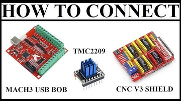 CNC BUILD PART 29 - WIRING MACH3 USB BOB + CNC V3 SHIELD + TMC2209 DRIVER FOR Z AXIS