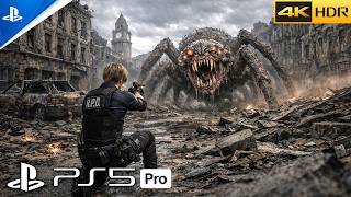 Leon vs Giant Spider Boss Fight | Resident Evil 9 Requiem Gameplay[PS5 PRO 4K 60FPS HDR]