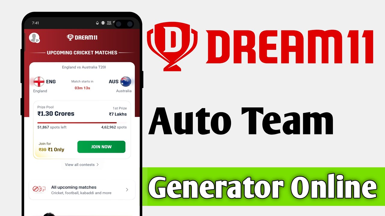 Dream 11 Auto Team Generator Online 2025