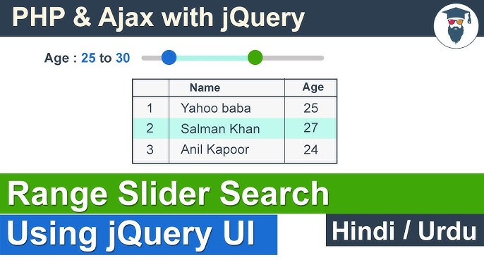 Price Range Slider Filter in PHP with MySQL using jQuery and Ajax -  CodexWorld