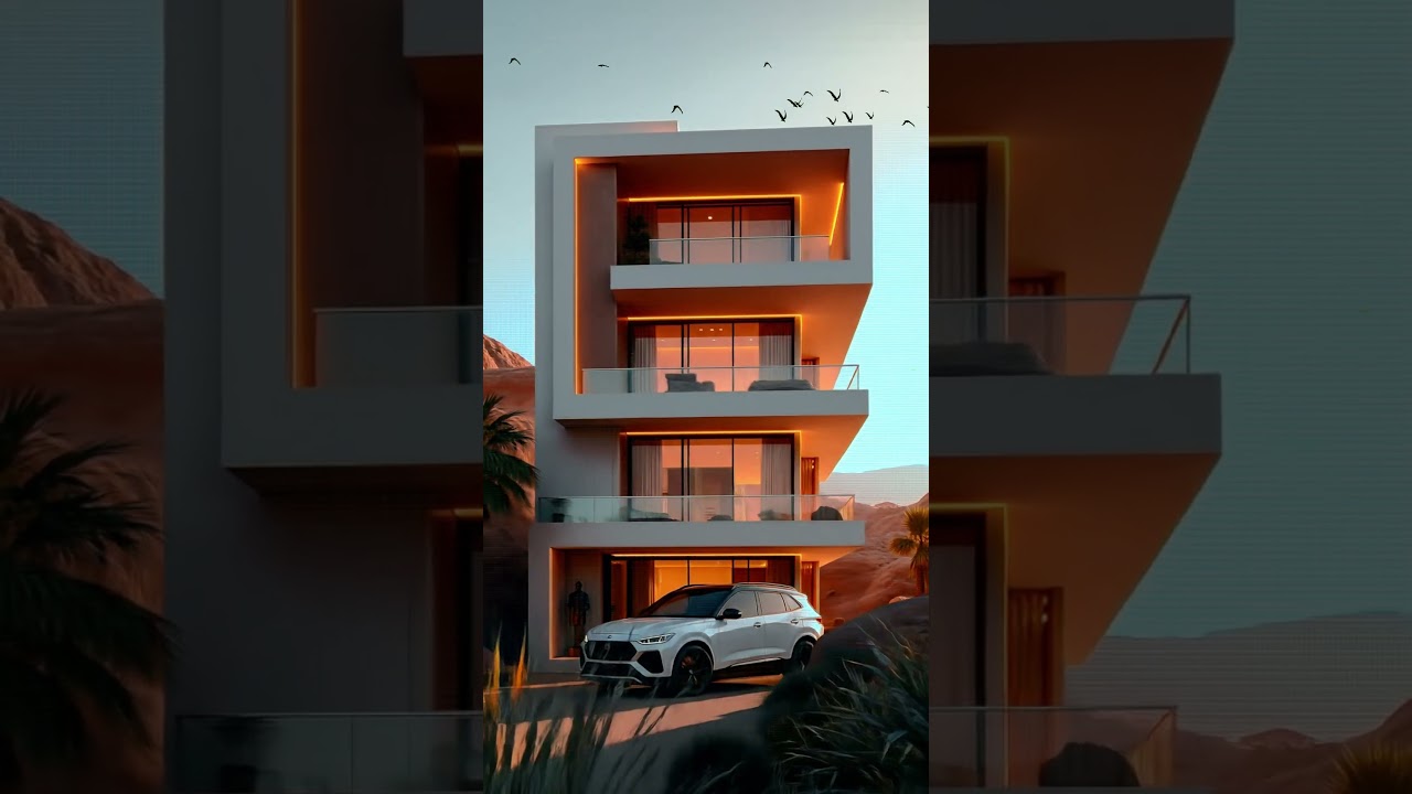 Futuristic Villa in the Desert Looks UNREAL! 🏜️🌇🚙