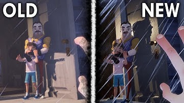 Hello Neighbor 2 All Cutscenes - OLD VS NEW Comparison