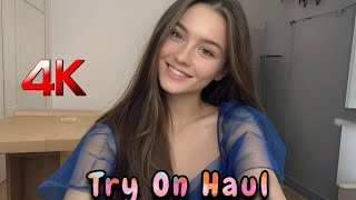 4K Yoga Micro Bikini Try-On Haul | Transparent Lingerie & See-through Fashion Trends with me
